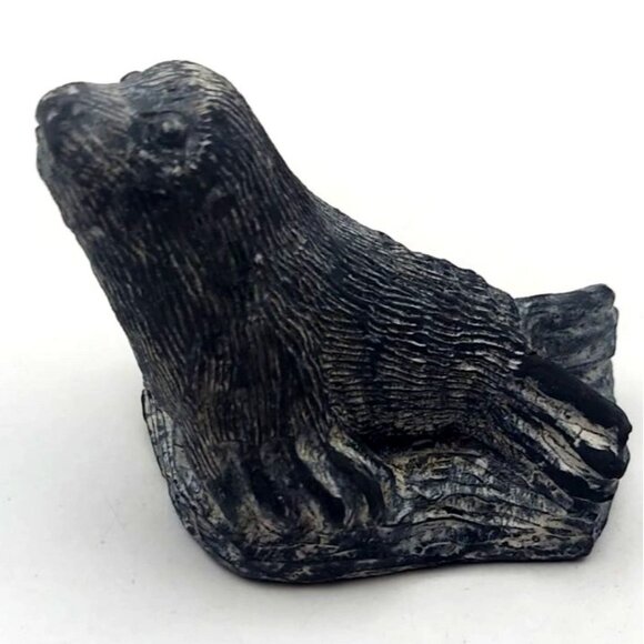 Wolf Original Carved Stone and Marble Seal Sculpture Figurine Canada Edmund Wolf - Picture 2 of 7